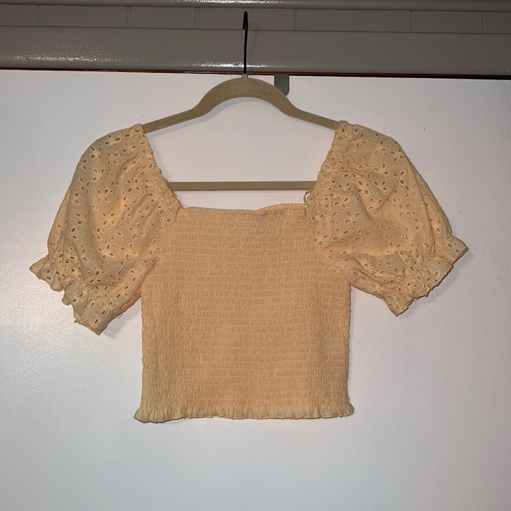 Yellow smock top